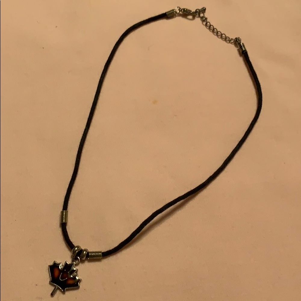 Color changing leaf necklace 15”